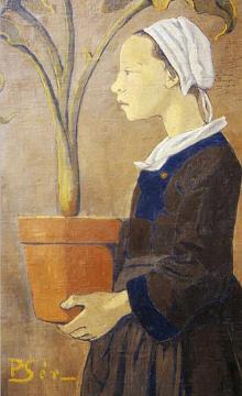 La jeune Bretonne au pot d'arun Artwork by Paul Serusier