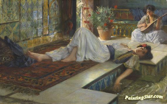 Leisure Of The Odalisques (muße Der Odalisken) Artwork by Ferdinand Max Bredt