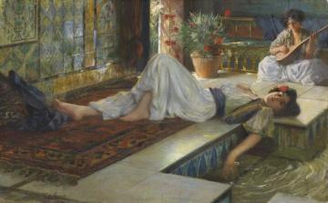 Leisure Of The Odalisques (muße Der Odalisken) Artwork by Ferdinand Max Bredt