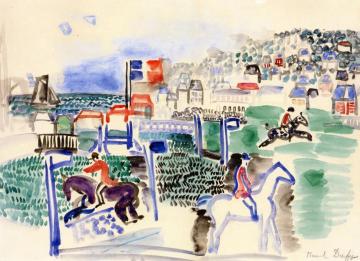 Equestrian Competition Artwork by Raoul Dufy