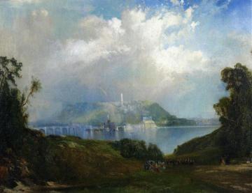 View of Fairmont Waterworks, Philadelphia Artwork by Thomas Moran