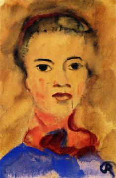 Girl's Head Artwork by Christian Rohlfs