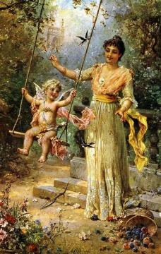 The Swing Artwork by Hans Zatzka