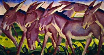 Donkey Frieze Artwork by Franz Marc