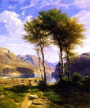 Souvenir of Lake Lucerne Artwork by Alexandre Calame