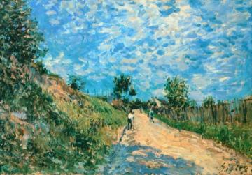 Hill Path Artwork by Alfred Sisley