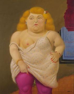 Le Trottoir Artwork by Fernando Botero