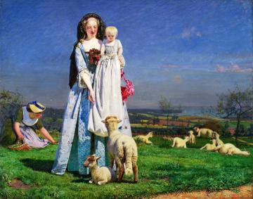 Pretty Baa-lambs Artwork by Ford Madox Brown