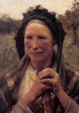 Head of a Peasant Woman Artwork by Sir George Clausen