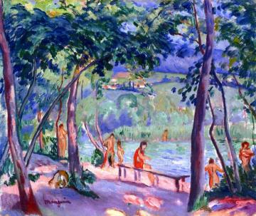 The Beach At Colombier Artwork by Henri Manguin