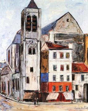 Eglise Saint-Nicolas du Chardonnet Artwork by Maurice Utrillo