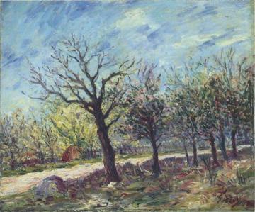 Sablons in Spring Artwork by Alfred Sisley