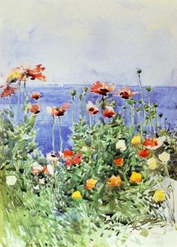 Poppies, Isles Of Shoals Artwork by Frederick Childe Hassam
