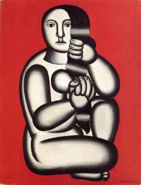 Seated Woman Artwork by Fernand Léger
