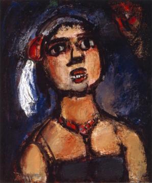 Singer with a White Plume Artwork by Georges Rouault