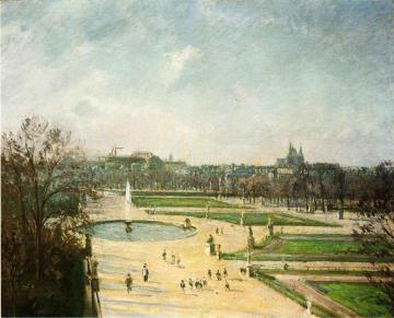 The Tuileries Gardens, Afternoon, Sun Artwork by Camille Pissarro