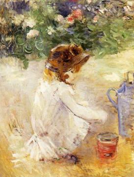 Playing In The Sand Artwork by Berthe Morisot