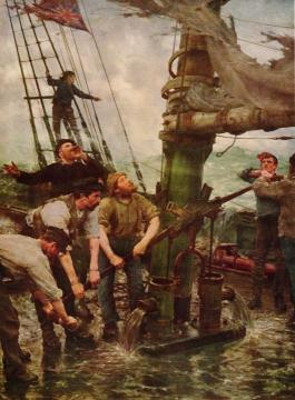 All Hands To The Pump Artwork by Henry Scott Tuke