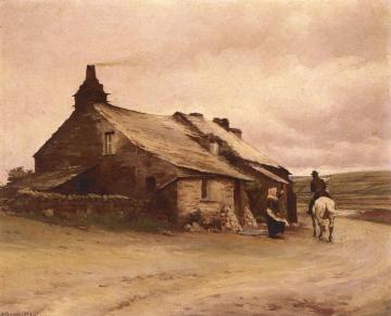 A Lone Cottage In Cornwall Artwork by Anna Mary Richards Brewster