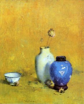 Still LIfe with Chinese Porcelain Artwork by Emil Carlsen