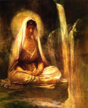 Kwannon Meditating On Human Life Artwork by John La Farge