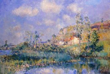 The Pond at Eysies Artwork by Albert Lebourg