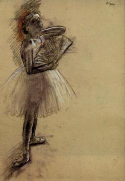 Dancer with a Fan Artwork by Edgar Degas