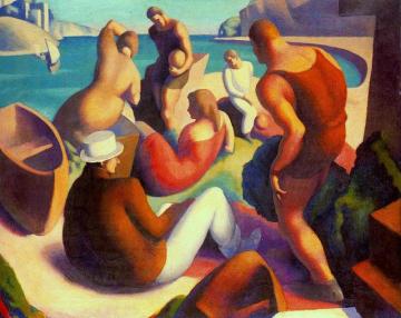 The Beach Artwork by Thomas Hart Benton