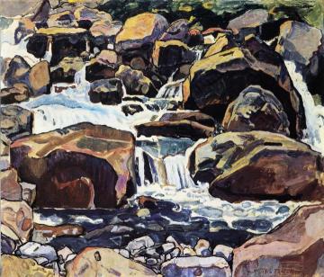 Mountain Stream at Champery Artwork by Ferdinand Hodler