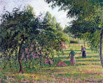 Apple Trees and Tedders, Eragny Artwork by Camille Pissarro