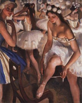 Ballerinas In The Dressing Room Artwork by Zinaida Serebriakova