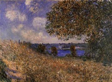 Near the Bank of the Seine at By Artwork by Alfred Sisley