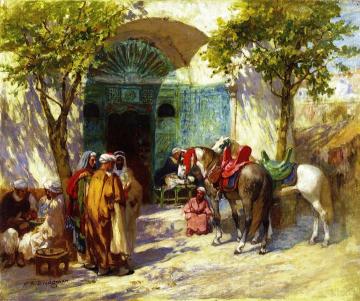 Outside The Mosque Artwork by Frederick Arthur Bridgman