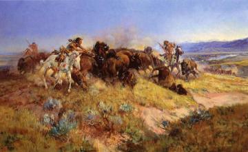 Buffalo Hunt No.40 Artwork by Charles Marion Russell