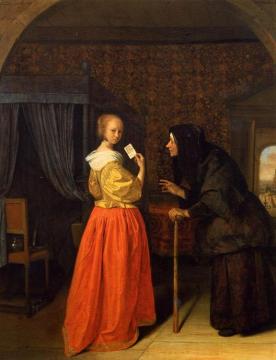 Bathsheba Receiving David's Letter Artwork by Jan Steen