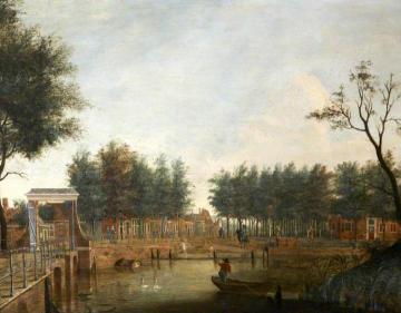 Street Scene in Holland Artwork by Jan van der Heyden