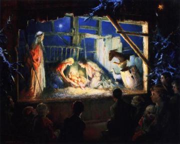 Nativity Scene Artwork by Everett Shinn