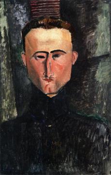 Portrait of the Painter Rouveyre Artwork by Amedeo Modigliani