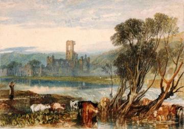 Kirkstall Abbey, on the River Aire Artwork by Joseph Mallord William Turner