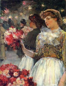 Peonies Artwork by Frederick Childe Hassam