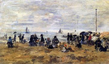Trouville, Beach Scene Artwork by Eugène-Louis Boudin