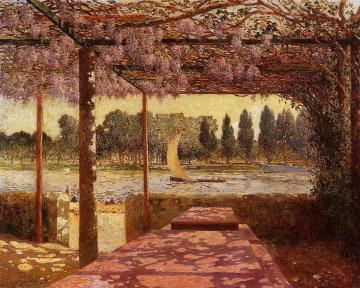 The Trellis By The River Artwork by Ferdinand du Puigaudeau