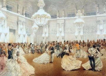 Ball In The Winter Palace During The Official Visit Of Nasir Al-din Shah Artwork by Mihaly Zichy