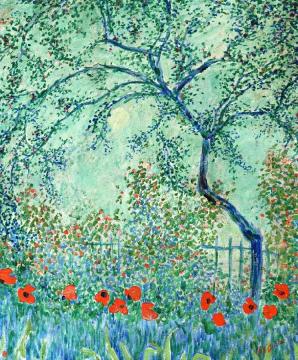 Poppies in Butler's Garden Artwork by Theodore Earl Butler