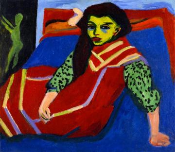 Seated Girl (fränzi Fehrmann) Artwork by Ernst Ludwig Kirchner