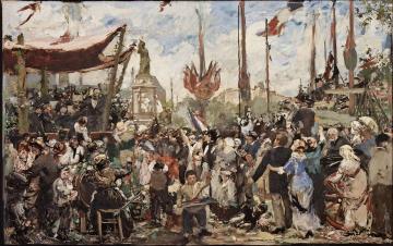 Le 14 Juillet 1880, Inauguration Du Monument à La République Artwork by Alfred Roll