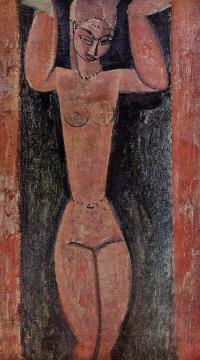 Caryatid Artwork by Amedeo Modigliani