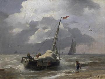 Fishermen Returning Artwork by Andreas Achenbach