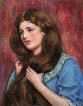 Portrait of a Young Beauty Artwork by Federico Zandomeneghi