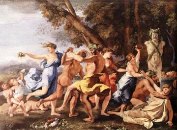 Bacchanalian Revel before a Term Artwork by Nicolas Poussin